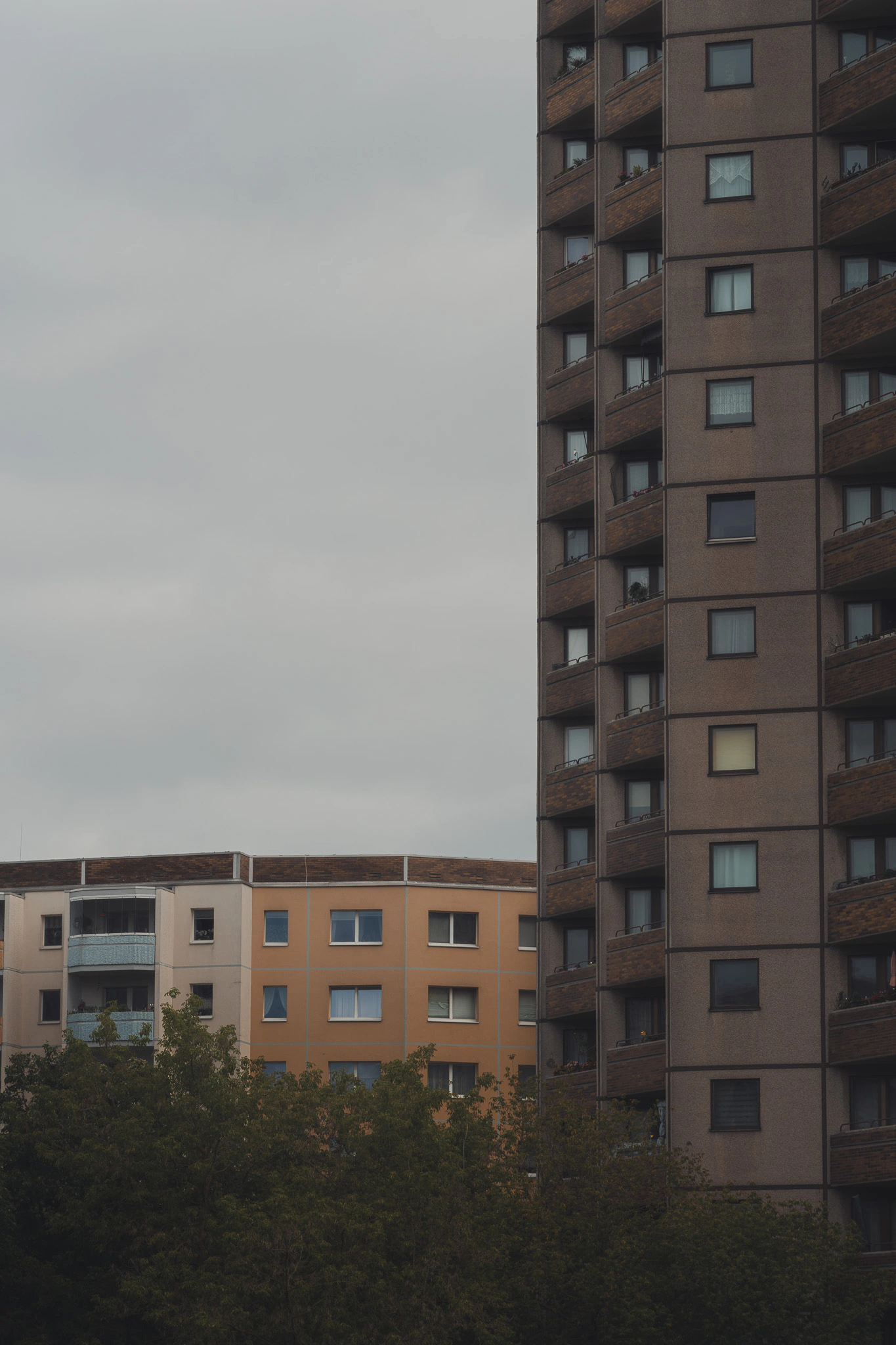 Plattenbau facade detail