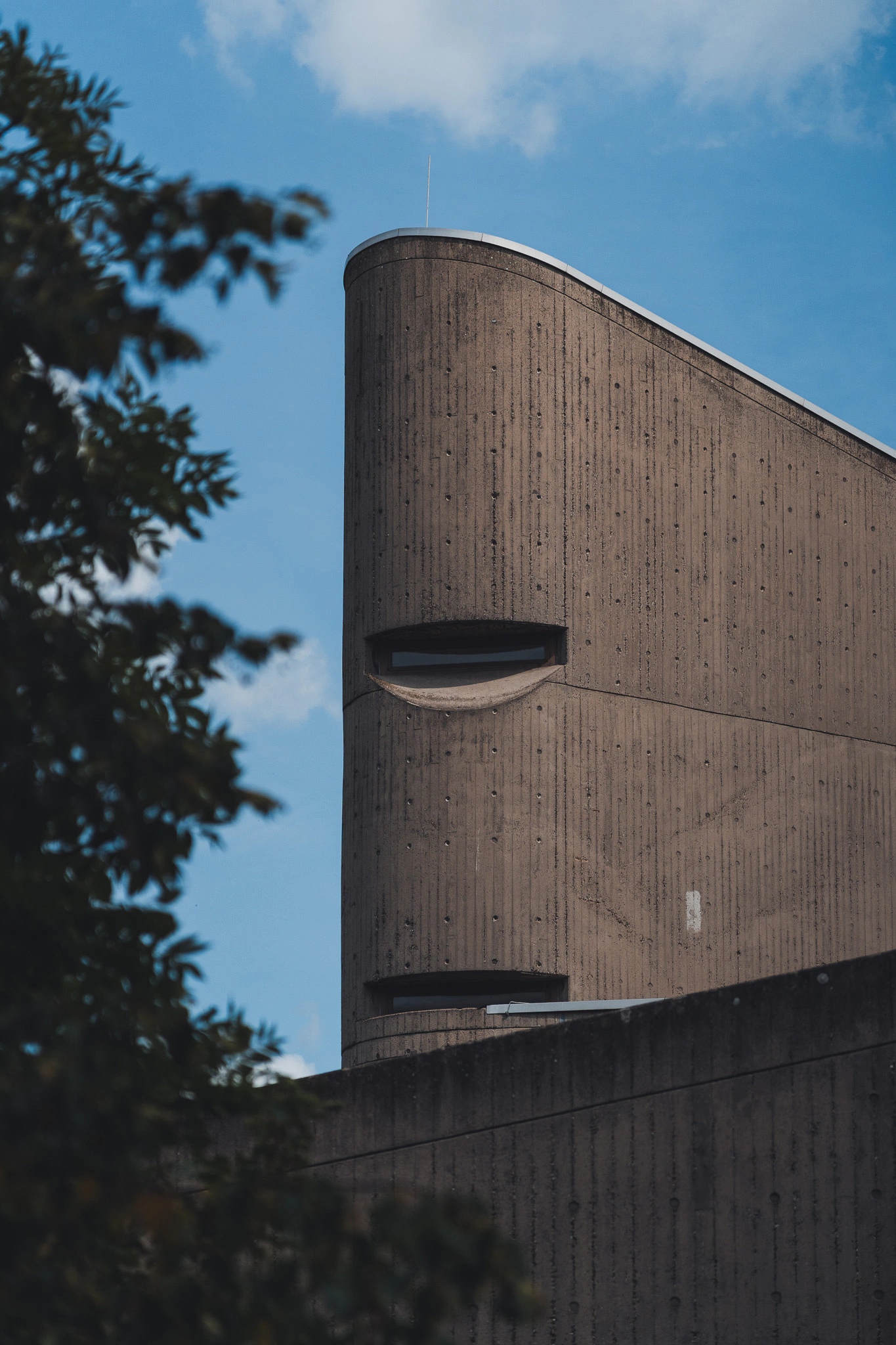 Concrete corner of the research complex