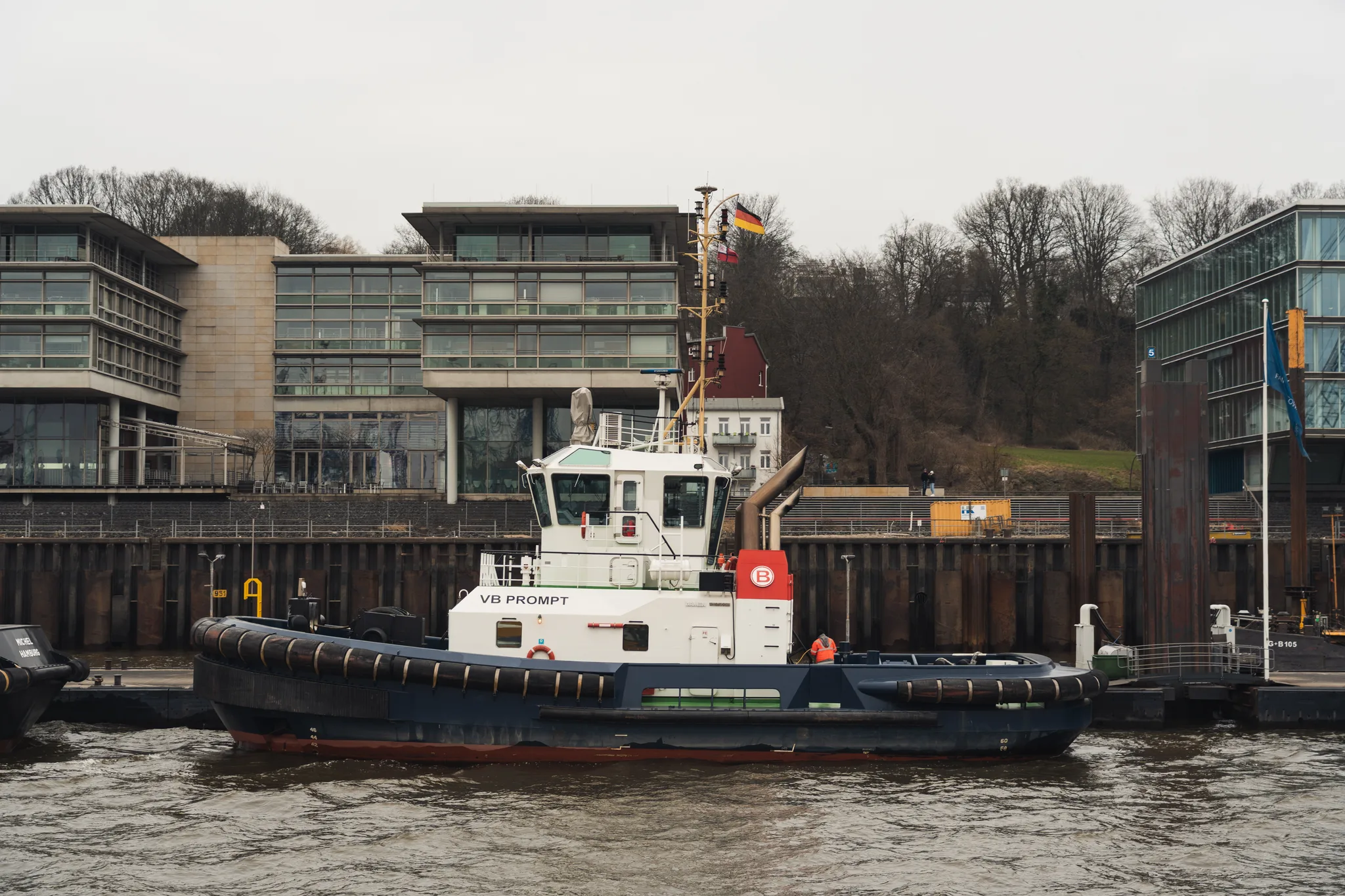 Harbor lights reflection