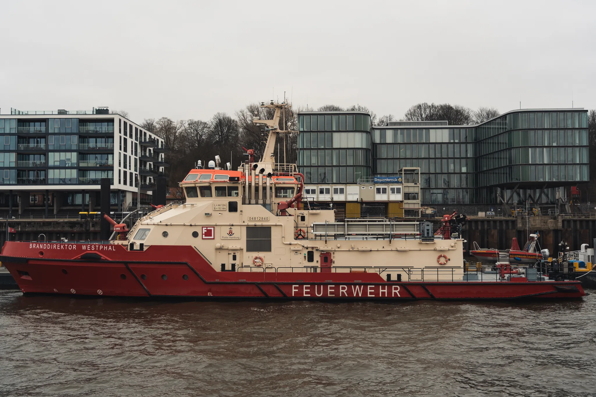 Evening harbor scene