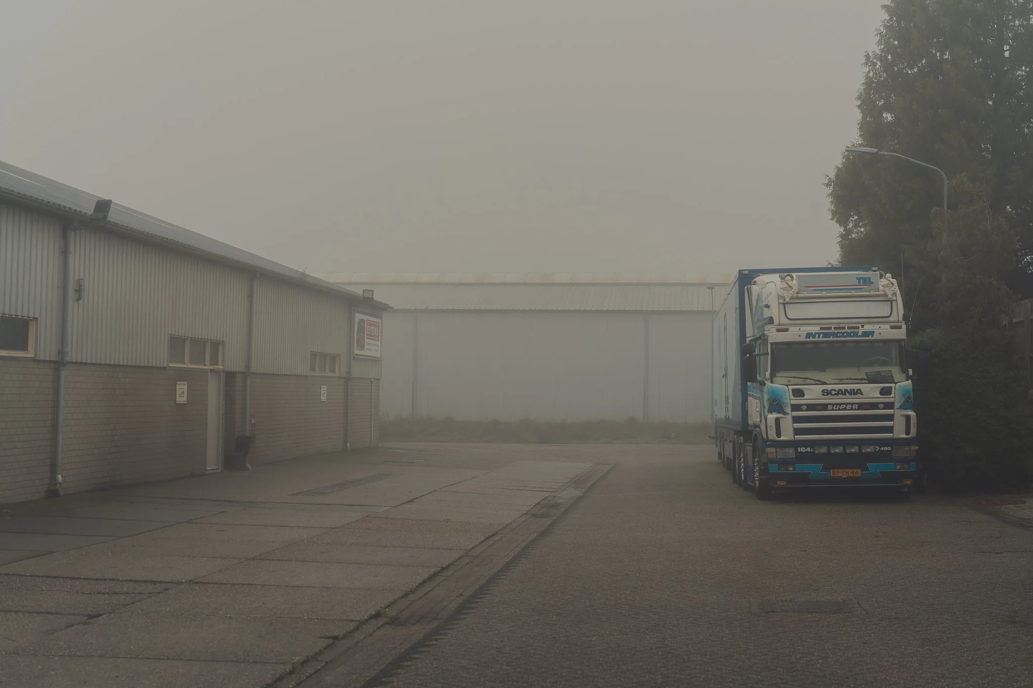 Autumn fog in the Netherlands
